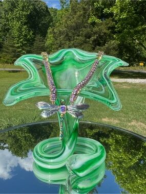 Iridescent Dragonfly Pendant